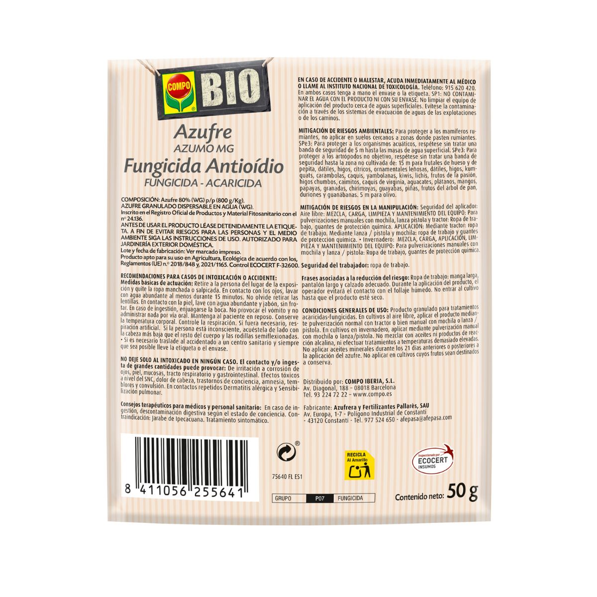 Compo Bio Fungicida Acaricida Enxofre Anti-Ódio 450 g
