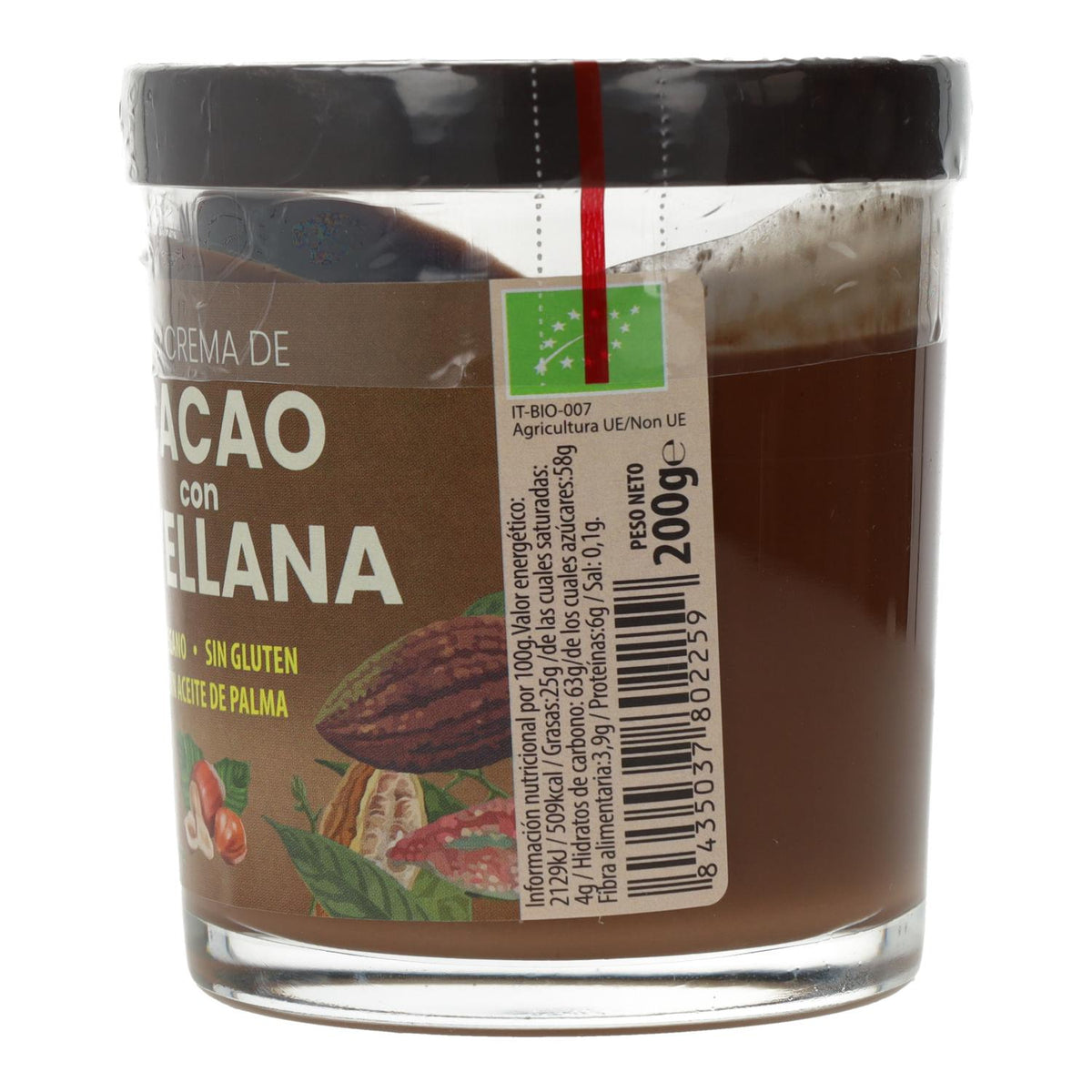 Creme de Cacau com Avelã Biológico Sol Natural 200 g