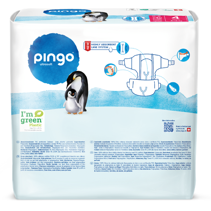 Fraldas T4 (7-18kg) Pingo 80 unidades