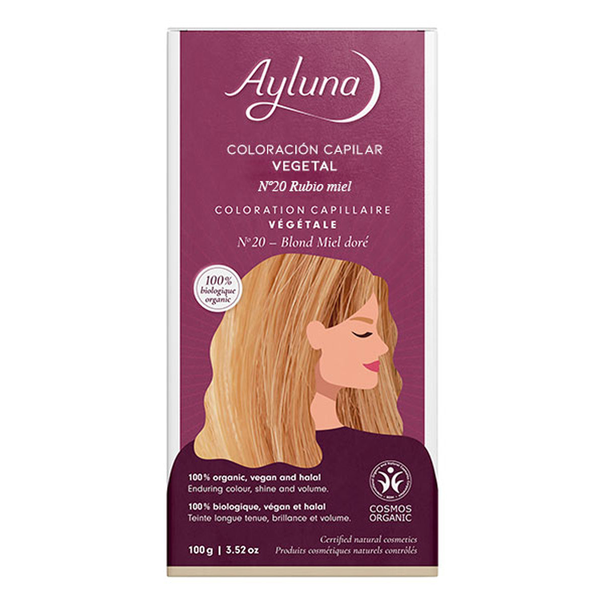 Corante Vegetal 20 Mel Loiro Ayluna, AYLUNA, 100 g