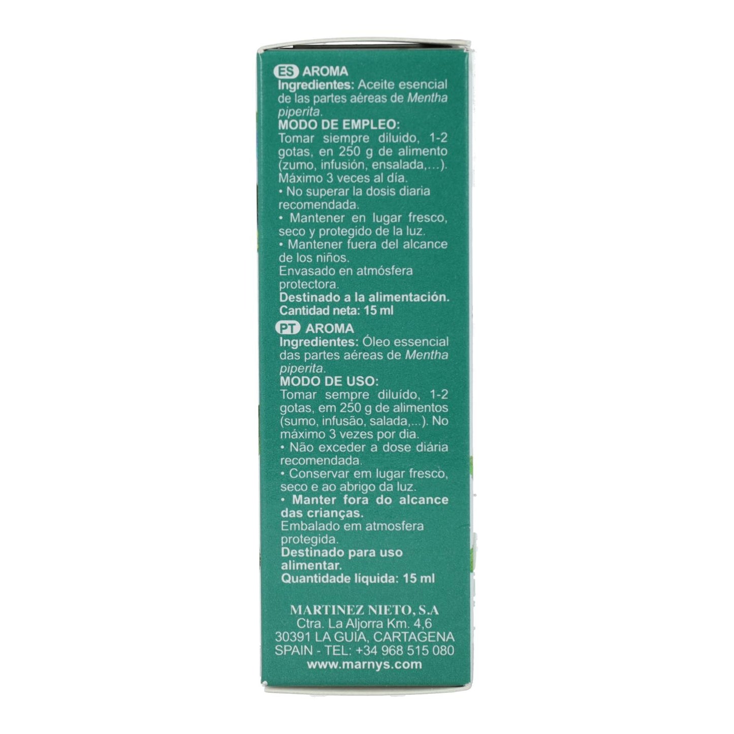 Óleo Essencial de Hortelã-Pimenta Marnys 15 ml