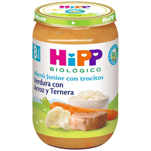 Embalagem x 3 Pote de legumes com arroz e carne de vaca biológica +8 meses HiPP 220 g
