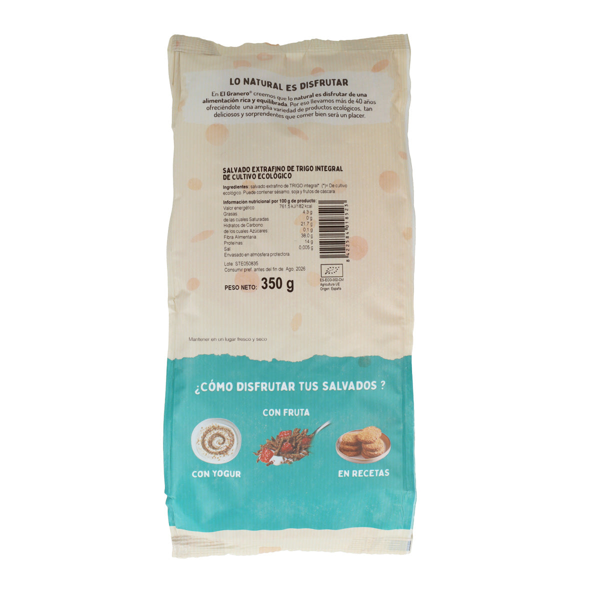 Farelo de Trigo Extra Fino Bio El Granero 350 g
