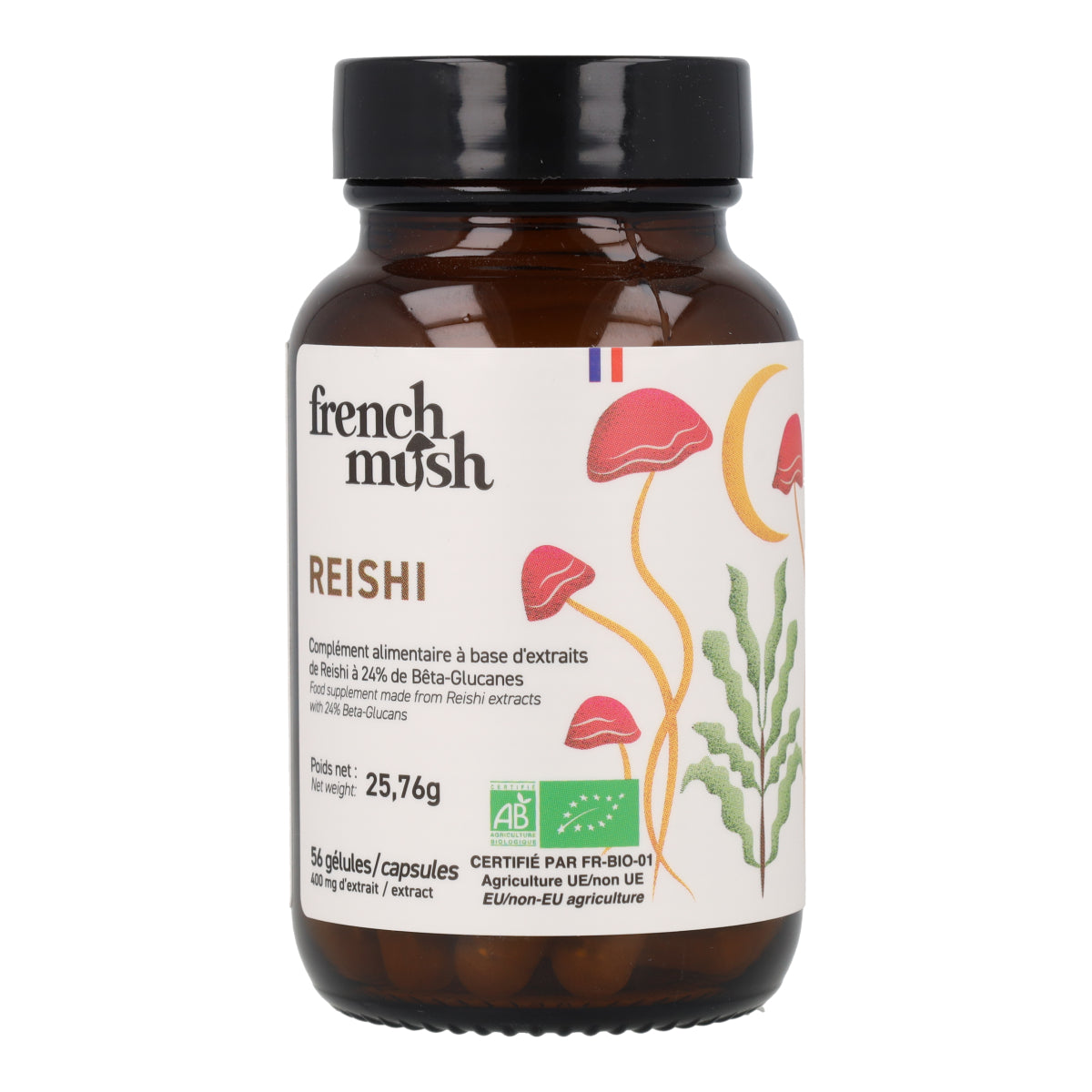 Cápsulas de Extractos de Reishi BIO French Mush 56 uds