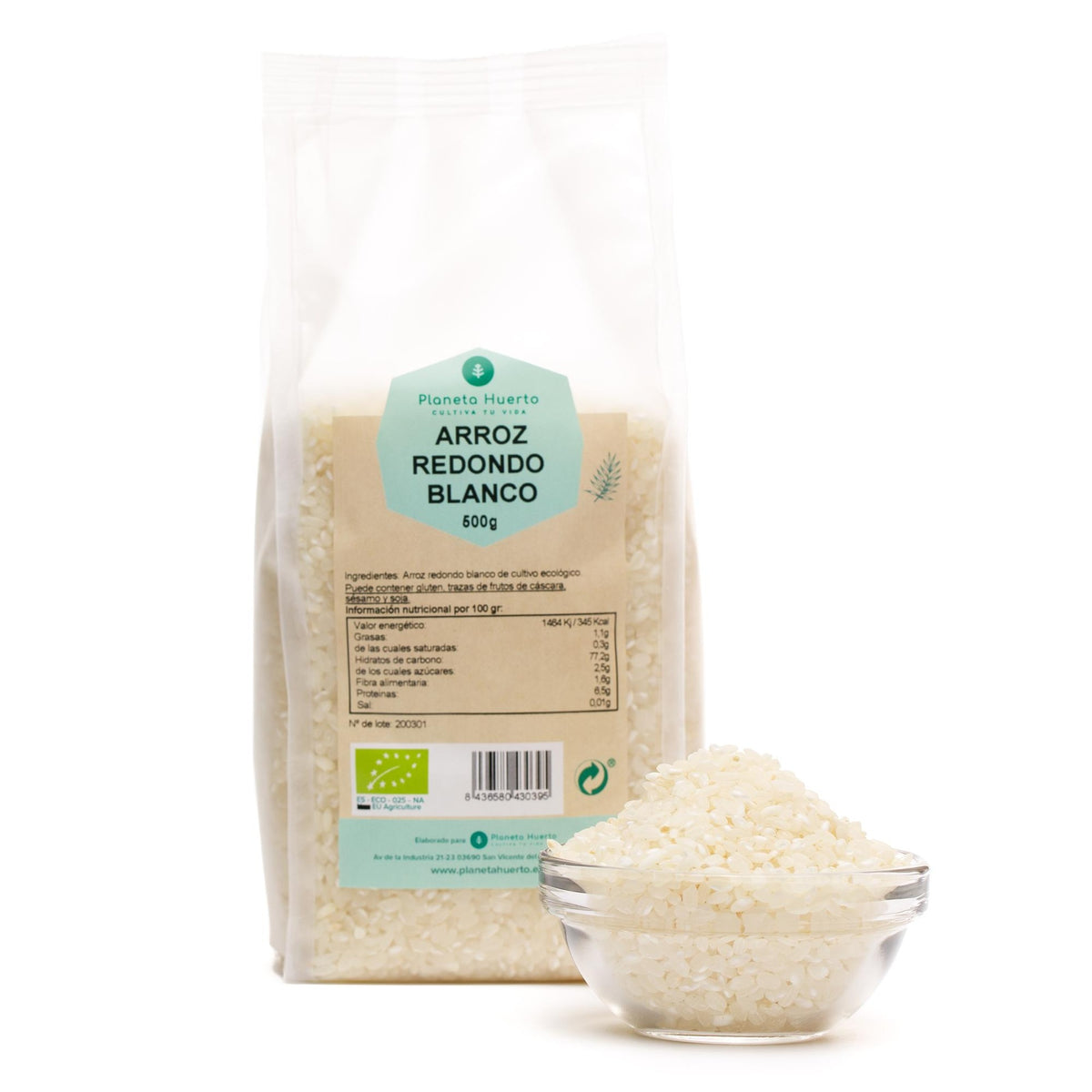 Arroz branco redondo Planeta Huerto ECO 500 g