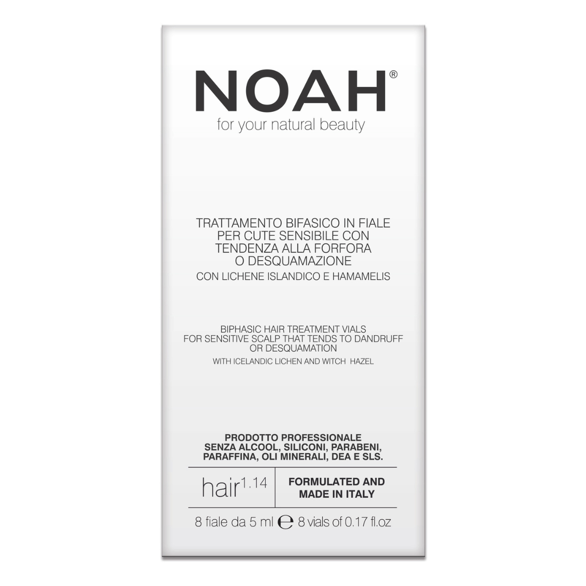 Ampolas de tratamento bifásicas Noah para couro cabeludo sensível - 8 ampolas