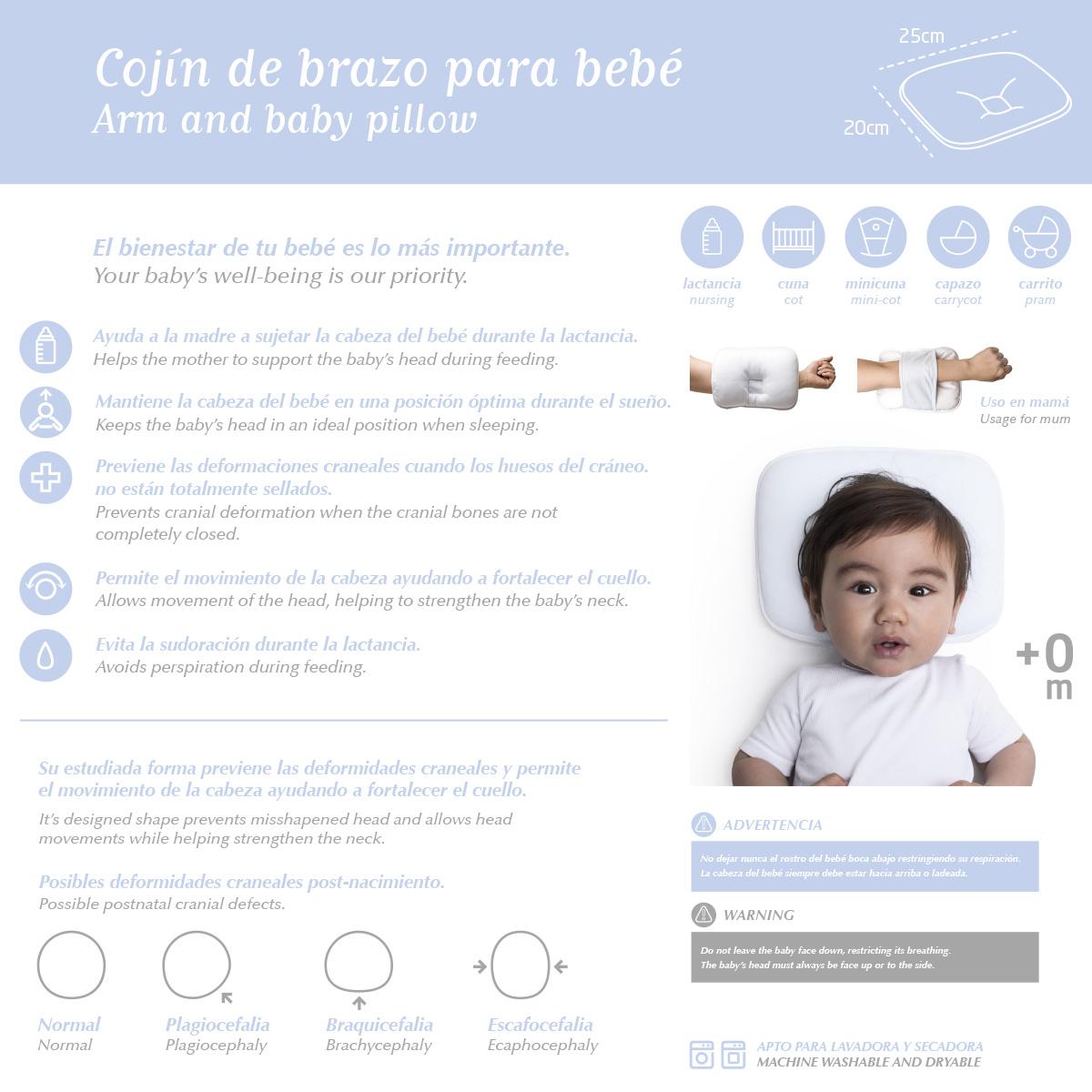 Almofada de braço para bebé Cambrass Celeste