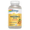 Vitamina C mastigável Solaray sabor laranja 500 mg, 100 comprimidos.