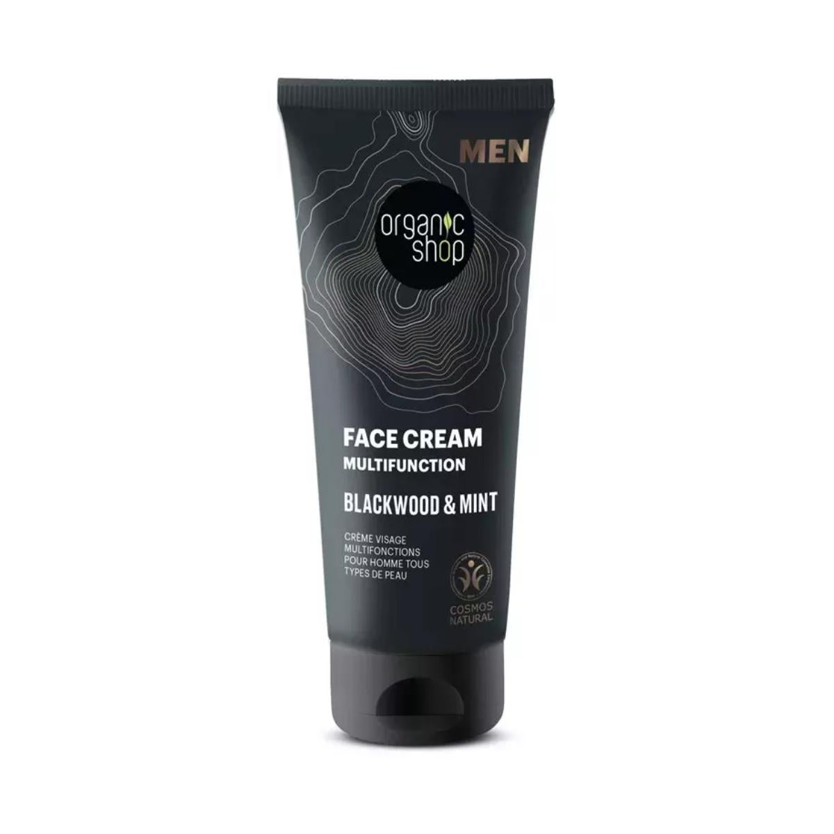 Creme facial multifuncional com casca de carvalho e menta, Organic Shop 75 ml