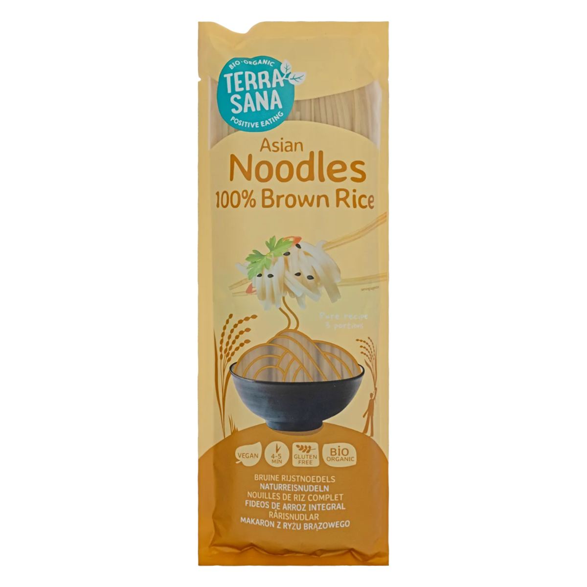 Massa de arroz 100% integral Terrasana 250g