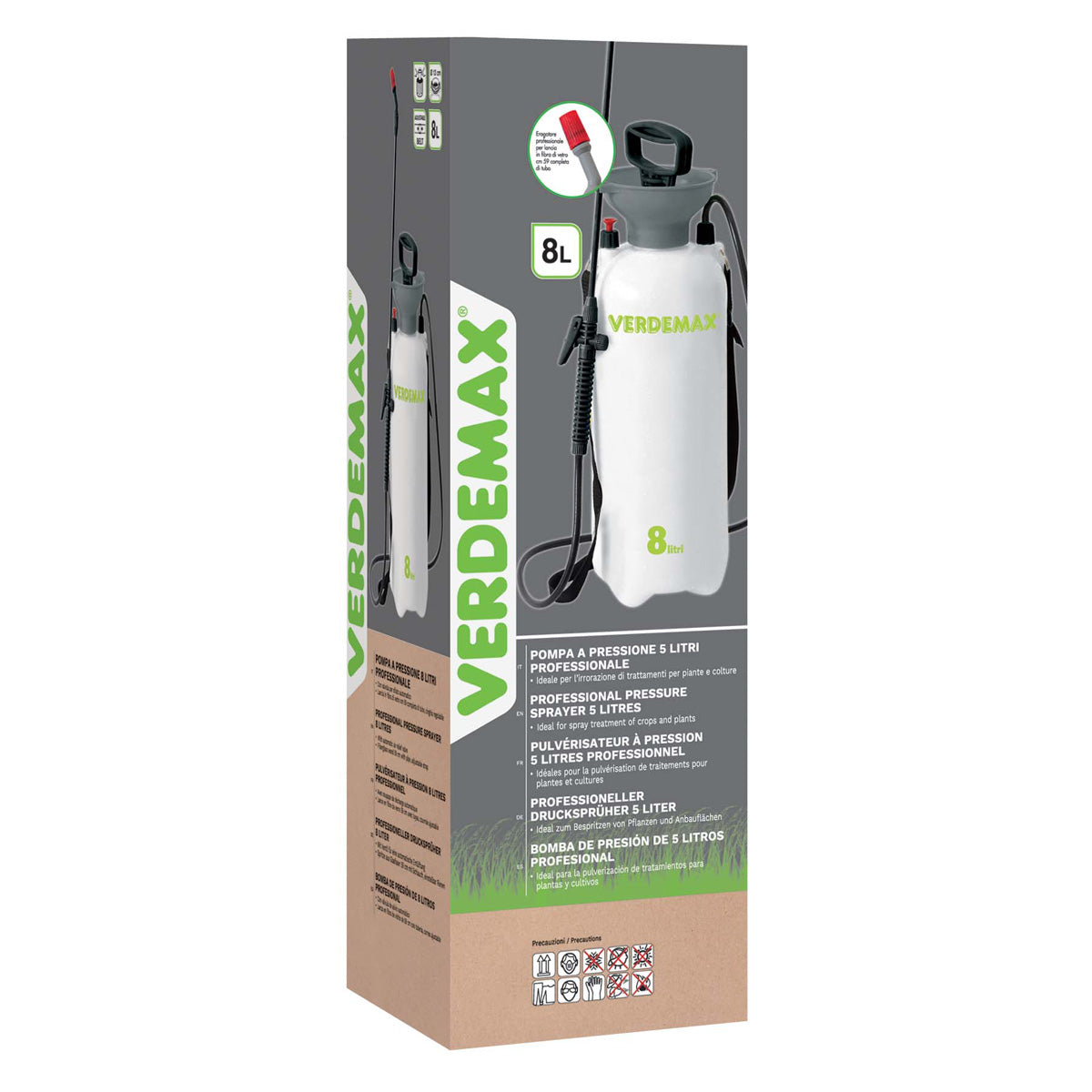 Pulverizador profissional de pré-pressão 8 l Verdemax