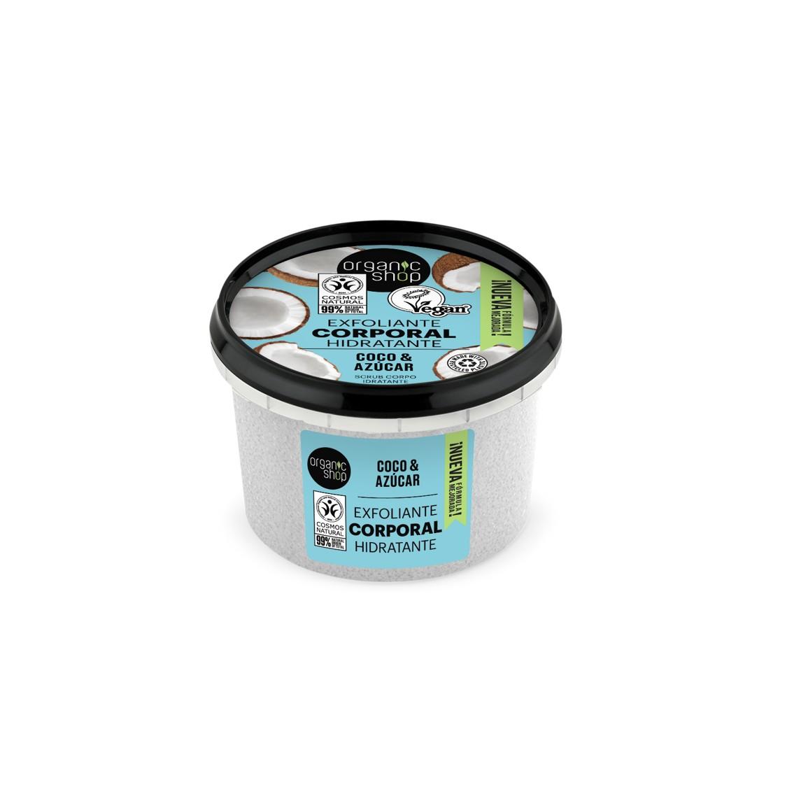 Esfoliante Corporal Hidratante de Coco e Açúcar Organic Shop 250 ml