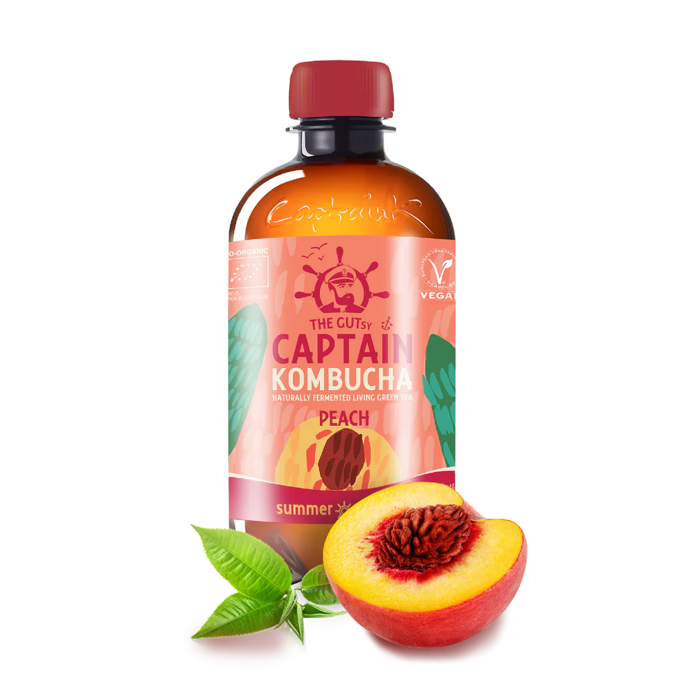Kombucha BIO Pêssego Captain Kombucha 1L