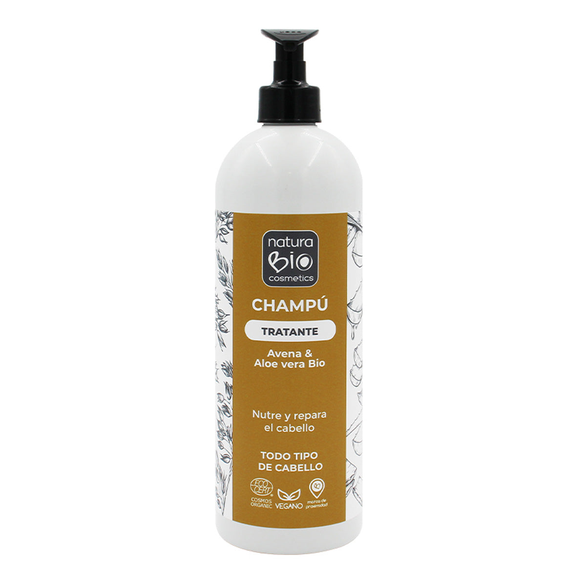 Champô de Tratamento Naturabio Aloé Vera e Aveia 740 ml
