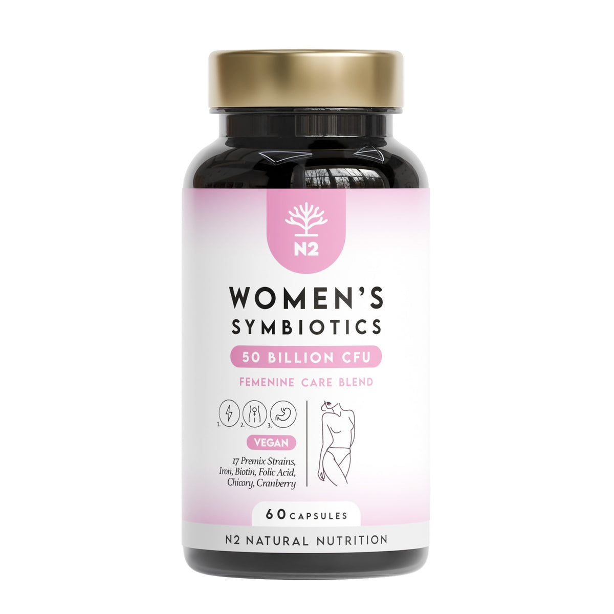 Women's Symbiotics 60 días Bienestar N2 Natural Nutrition 60 cápsulas