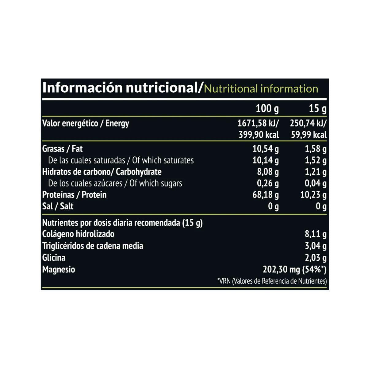 Elixir: Colagénio + Óleo MCT, 450 g Paleobull Elixir Neutro 450 g