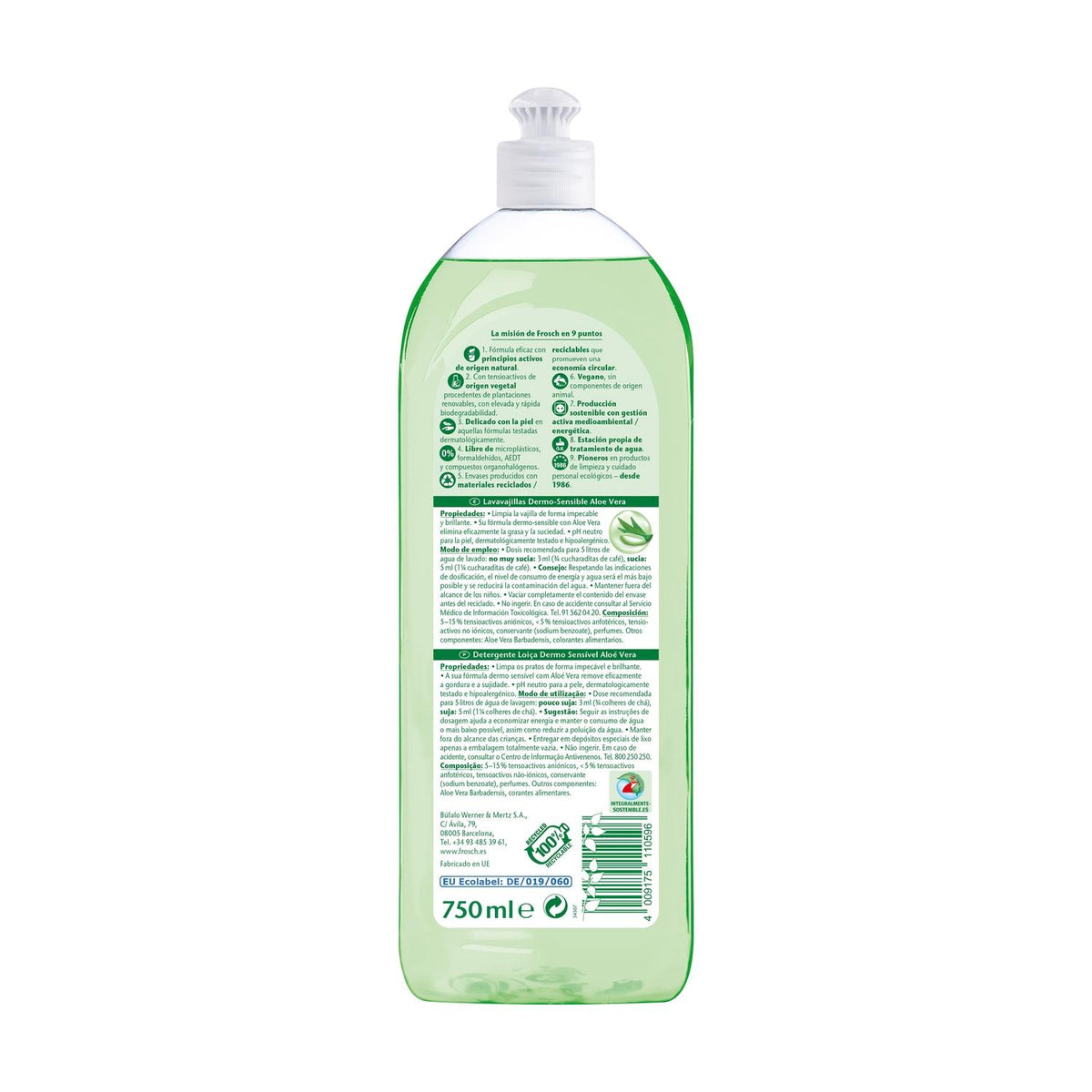 Máquina de lavar loiça Eco Frosch Aloé Vera 750 ml