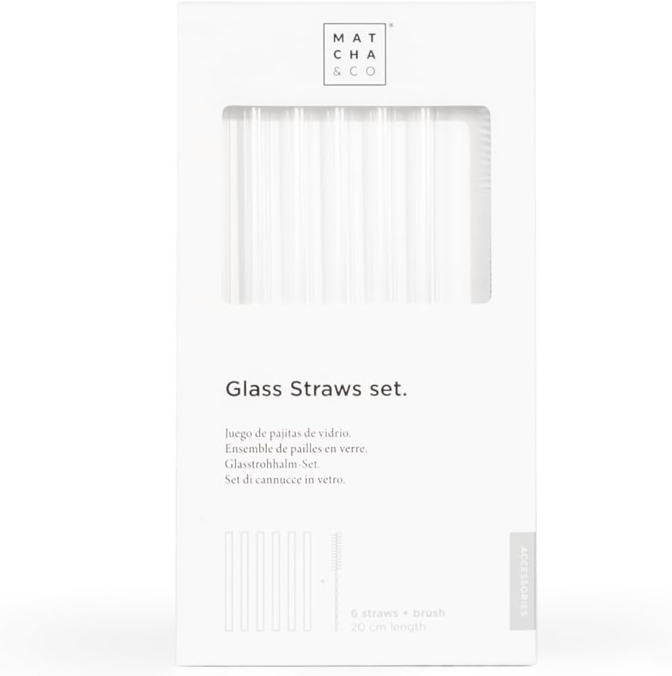 Set de Pajitas de Cristal (6 pajitas) Matcha & CO