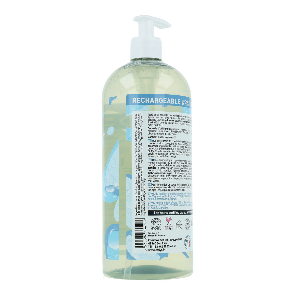 Gel de banho universal sem fragrância Coslys, 1L