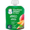 Papinha de Manga Orgânica Gerber para Bebé em Saqueta 90g