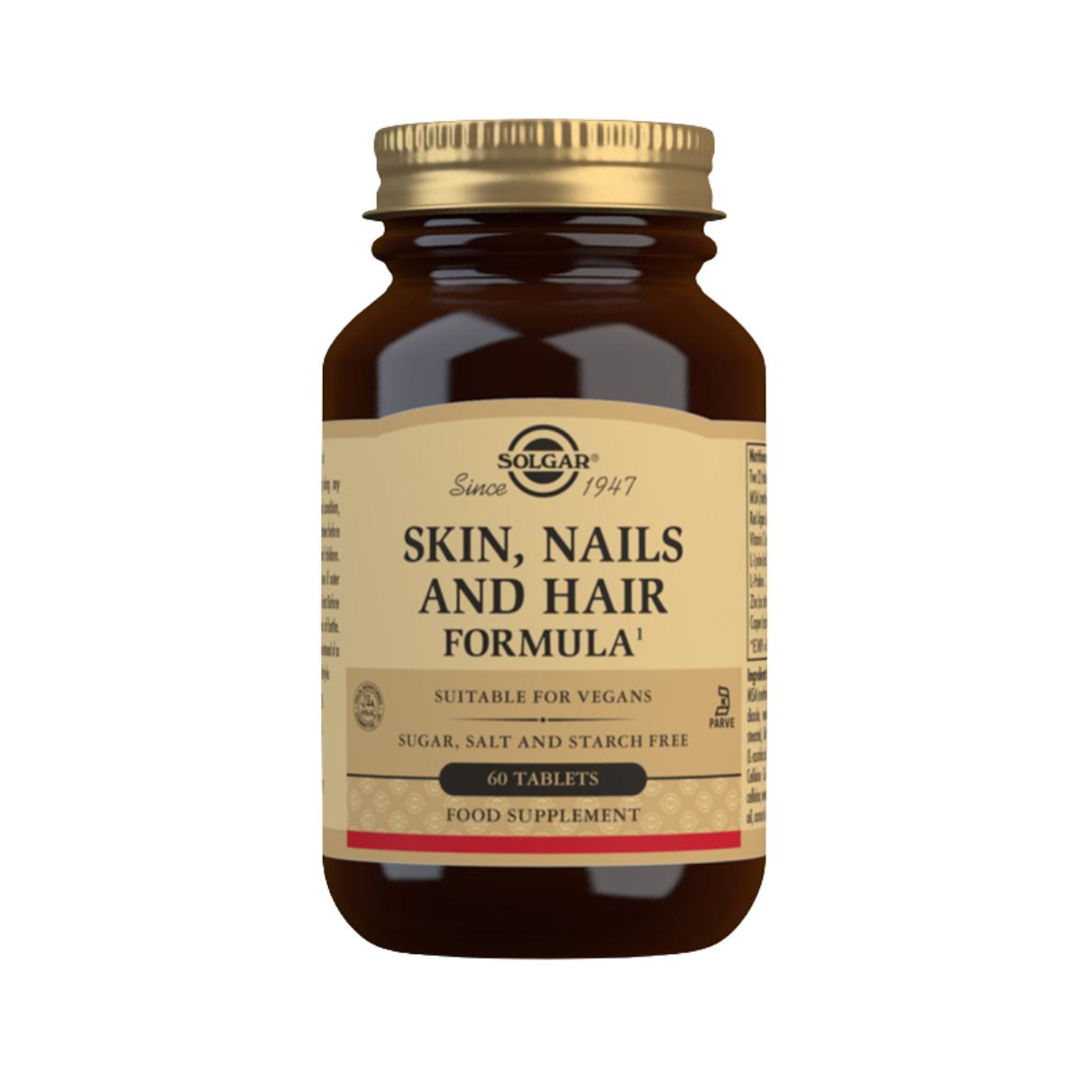 Embalagem de 2 cápsulas Solgar Hair, Skin and Nails Formula 60 cápsulas