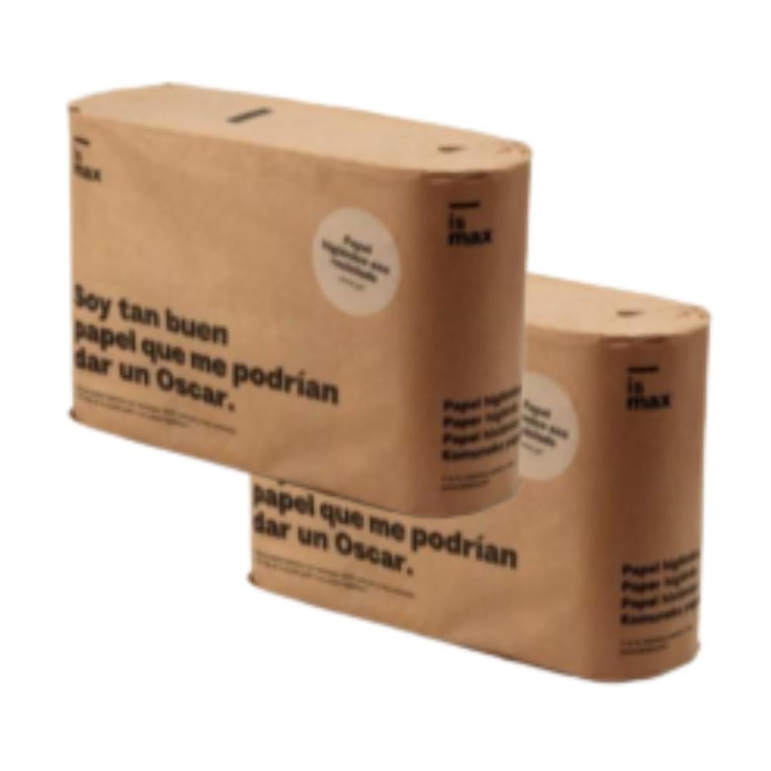 Embalagem com 2 Papel Higiénico Ecológico 6x40 m Ismax 6 Unidades