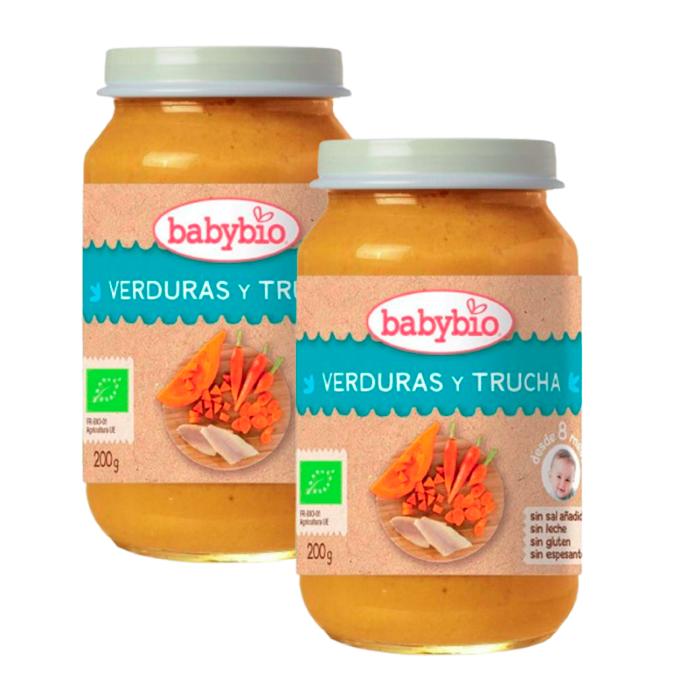 PROMOÇÃO x2 Pote Menu Tradição Legumes e Truta, 200 g. Babybio