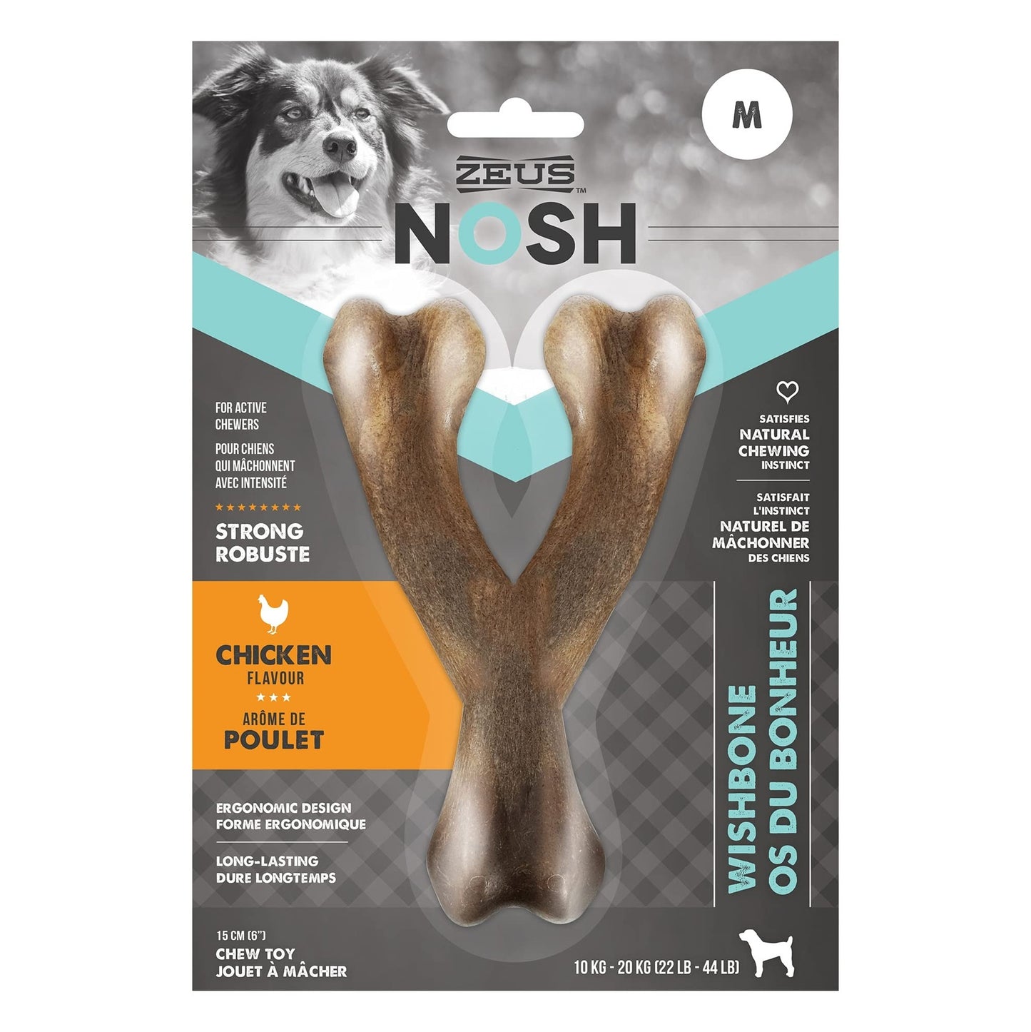 Nosh mordedor de Nylon Hueso sabor a Pollo Zeus M 15cm