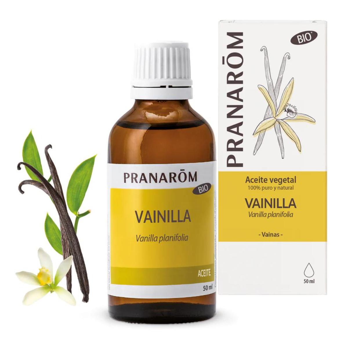 Óleo vegetal biológico de baunilha, Pranarom 50 ml