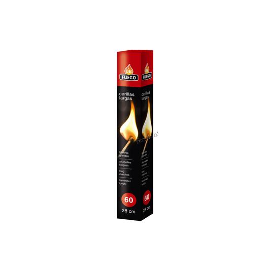 Fósforos longos de acendimento 28 cm Ok Fuego 60 unidades