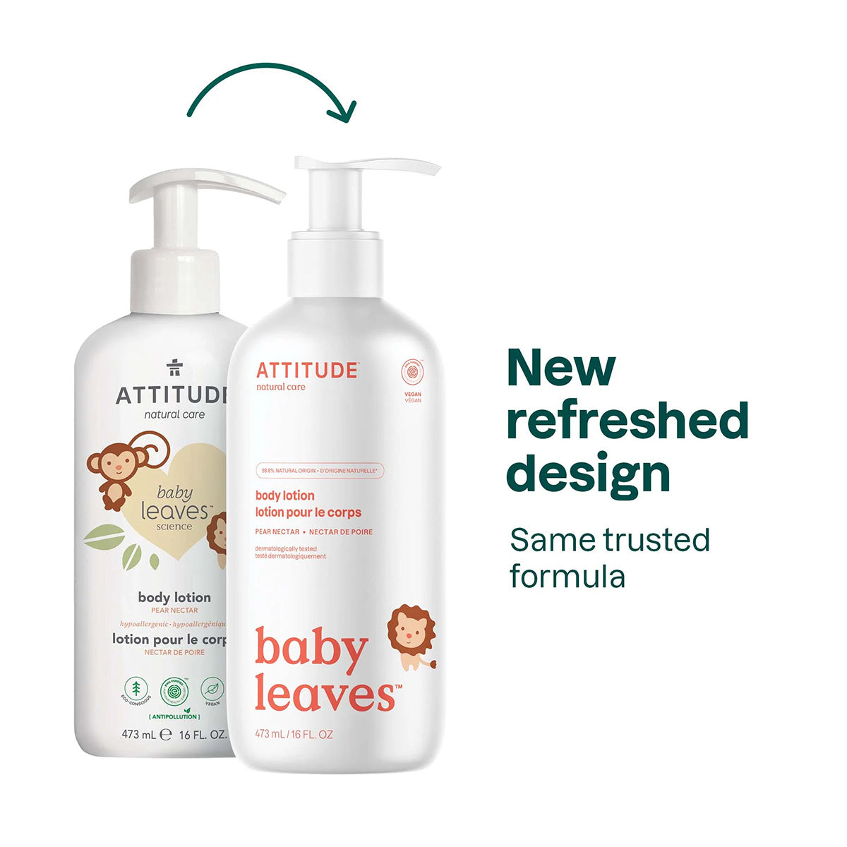 Loção Corporal Attitude Baby Pear Nectar, 473 ml