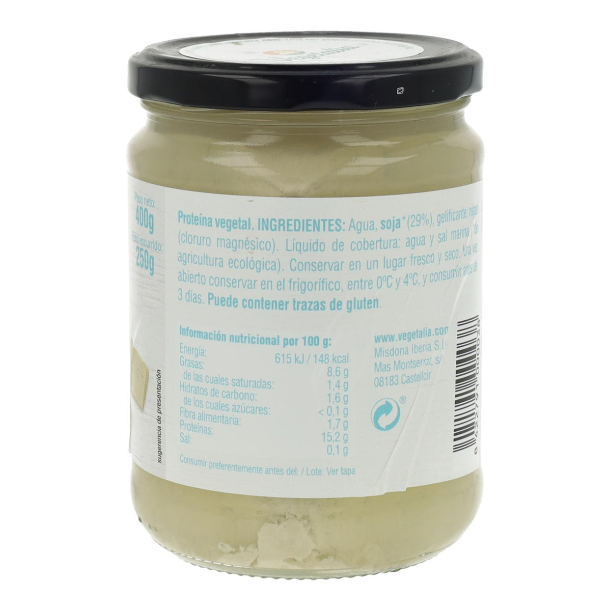 Tofu em lata esterilizado Vegetalia Bio 250g