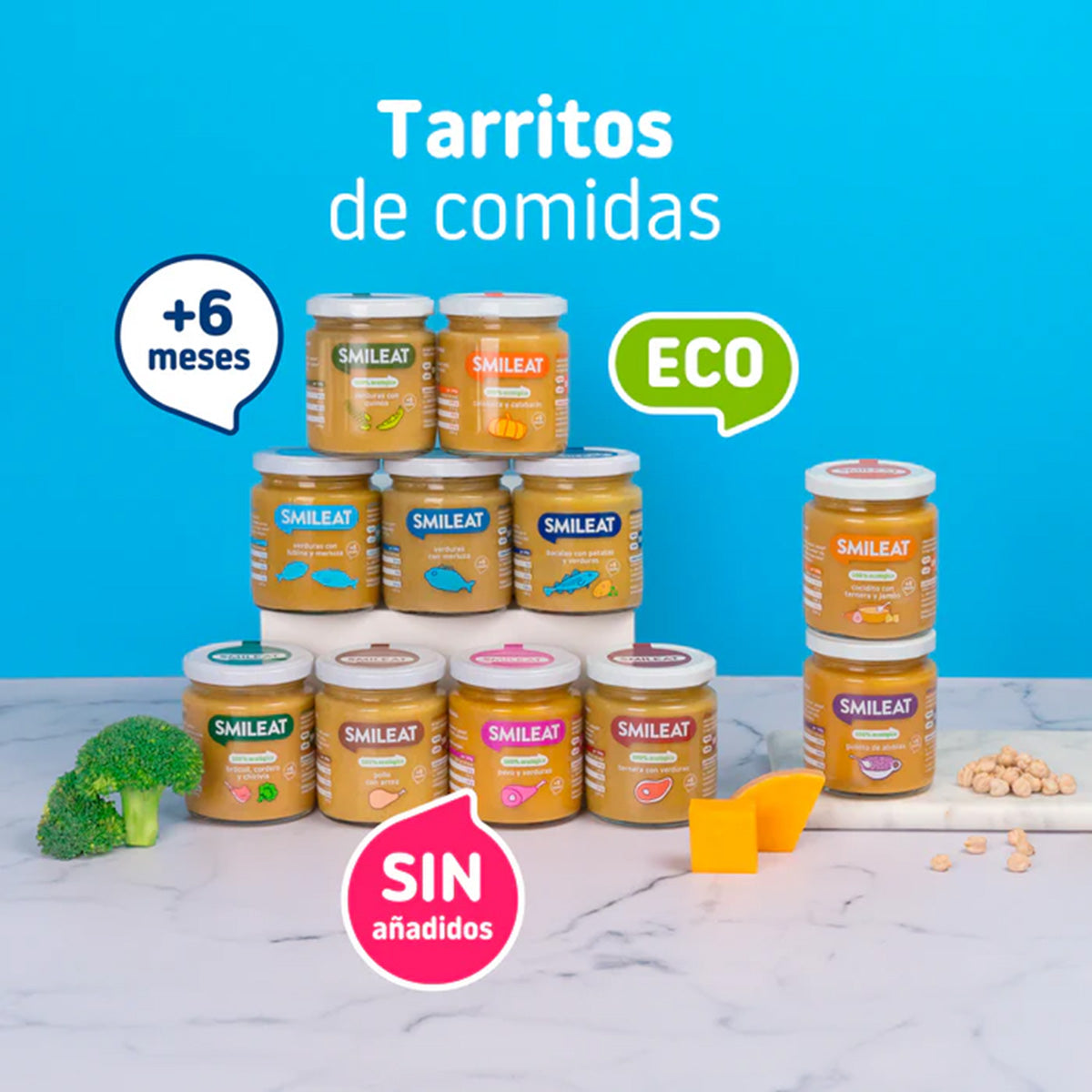Smileat Pote de Legumes Biológicos com Pescada +6 meses 230g