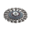 Wolfcraft 2701000 - 1 escova de disco metálico, entrançada, rosca M 14, Ø 100 x 15 mm