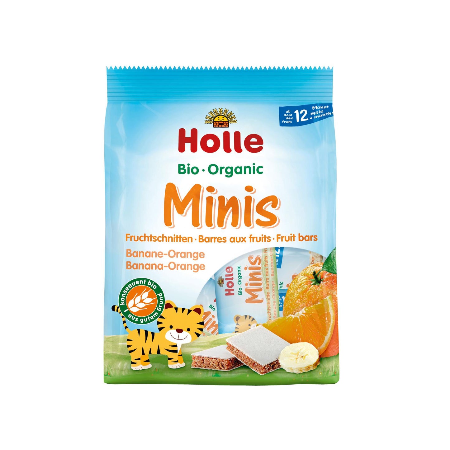 Mini Barras de Banana e Laranja (a partir dos 12 meses) Eco Holle 100g