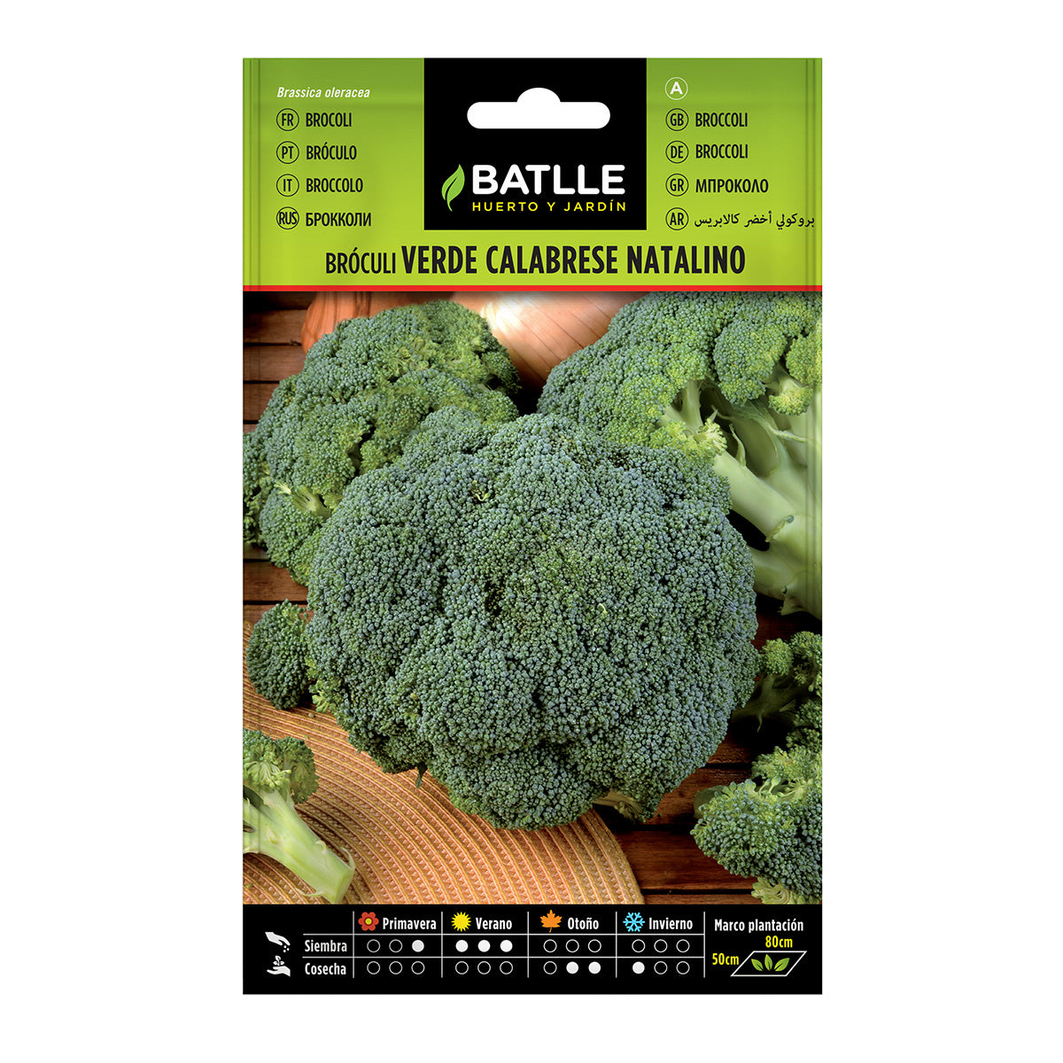 Sementes de brócolo verde Calabrese Batlle