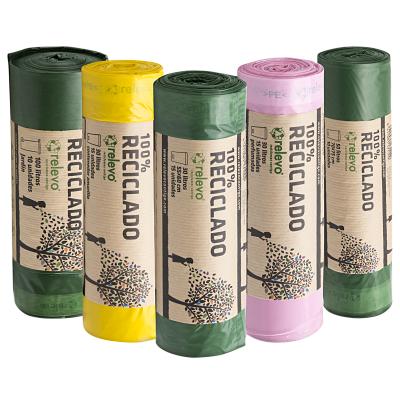 Sacos de lixo amarelos 30 litros 100% reciclados Relay 15 unidades