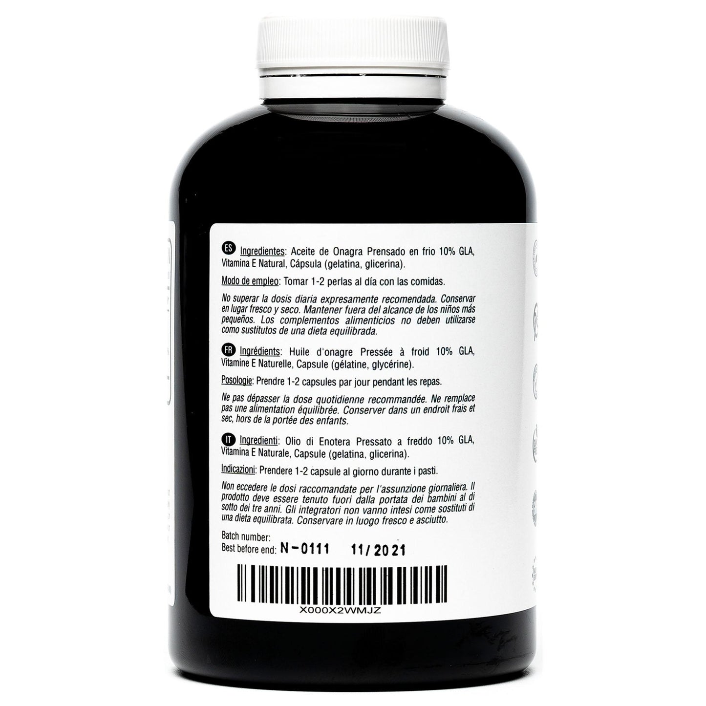 Óleo de Onagra 1000 mg Hivital 200 pérolas