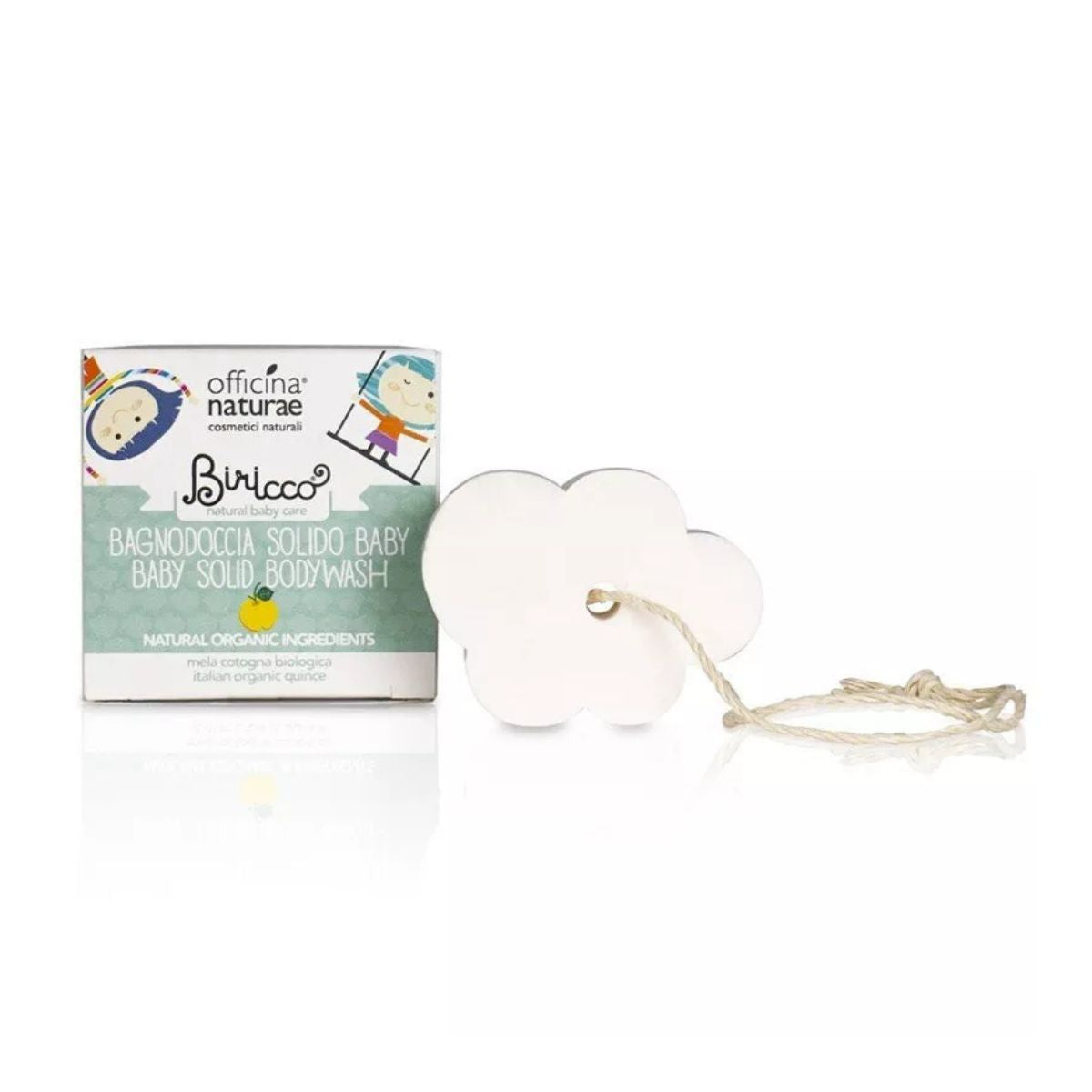 Gel de banho sólido para bebé (6 meses +) Cosmos Natural Certified Officina Naturae