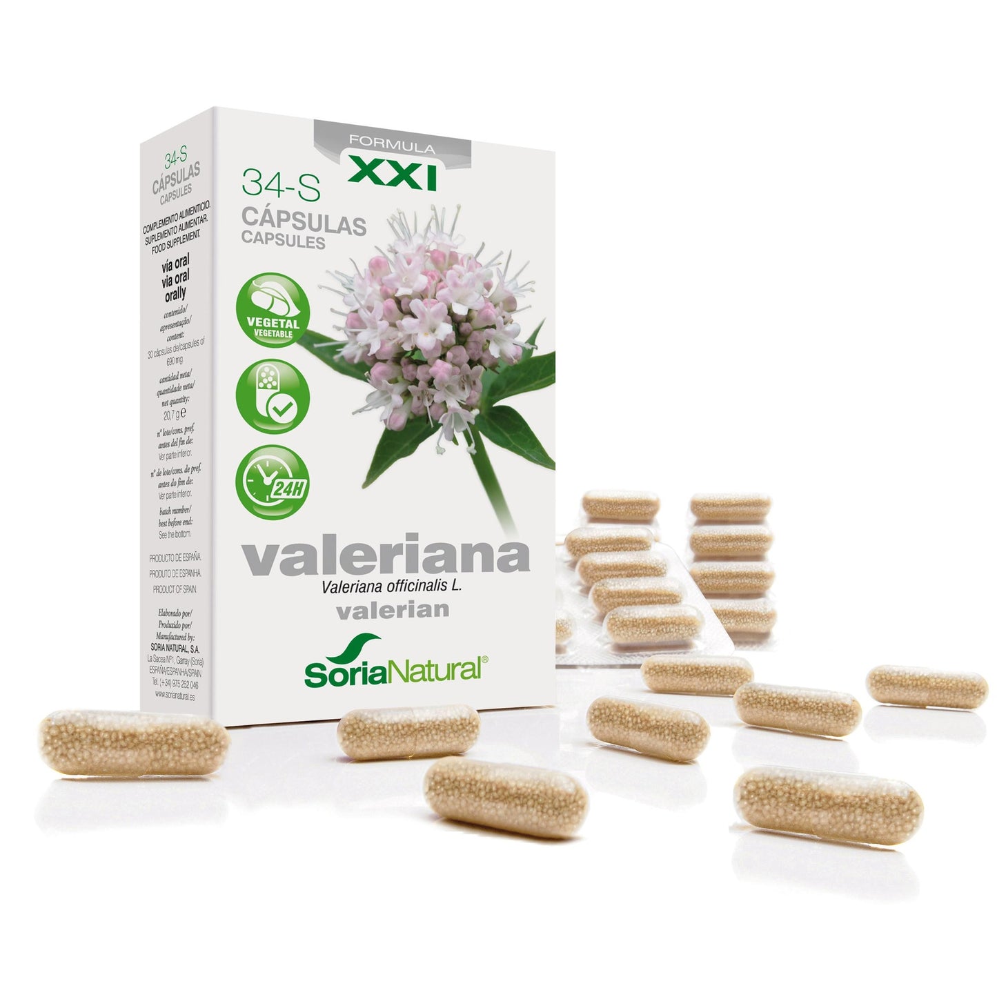 34-S Valeriana XXI - Soria Natural - 30 cápsulas