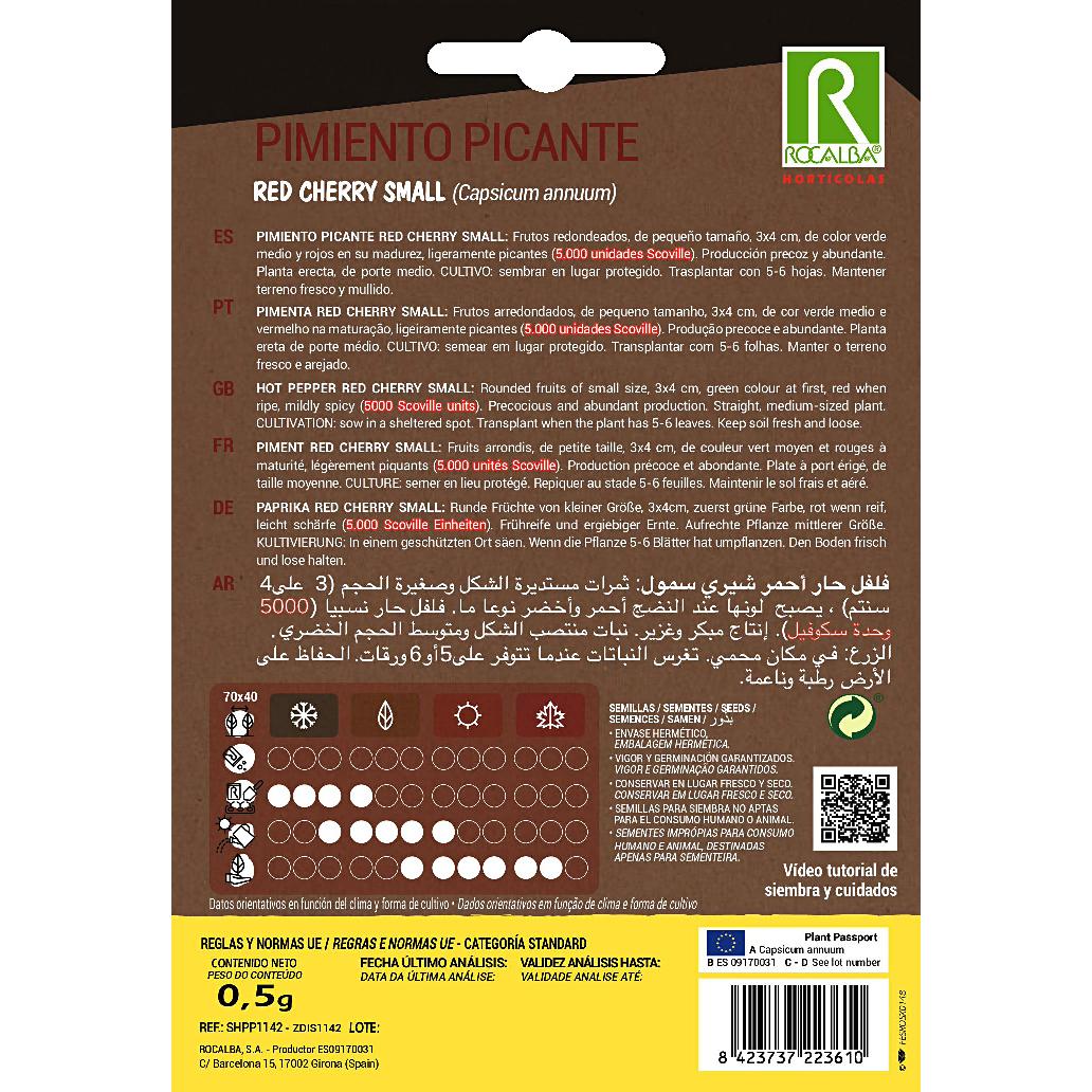 Sementes de pimento vermelho Rocalba