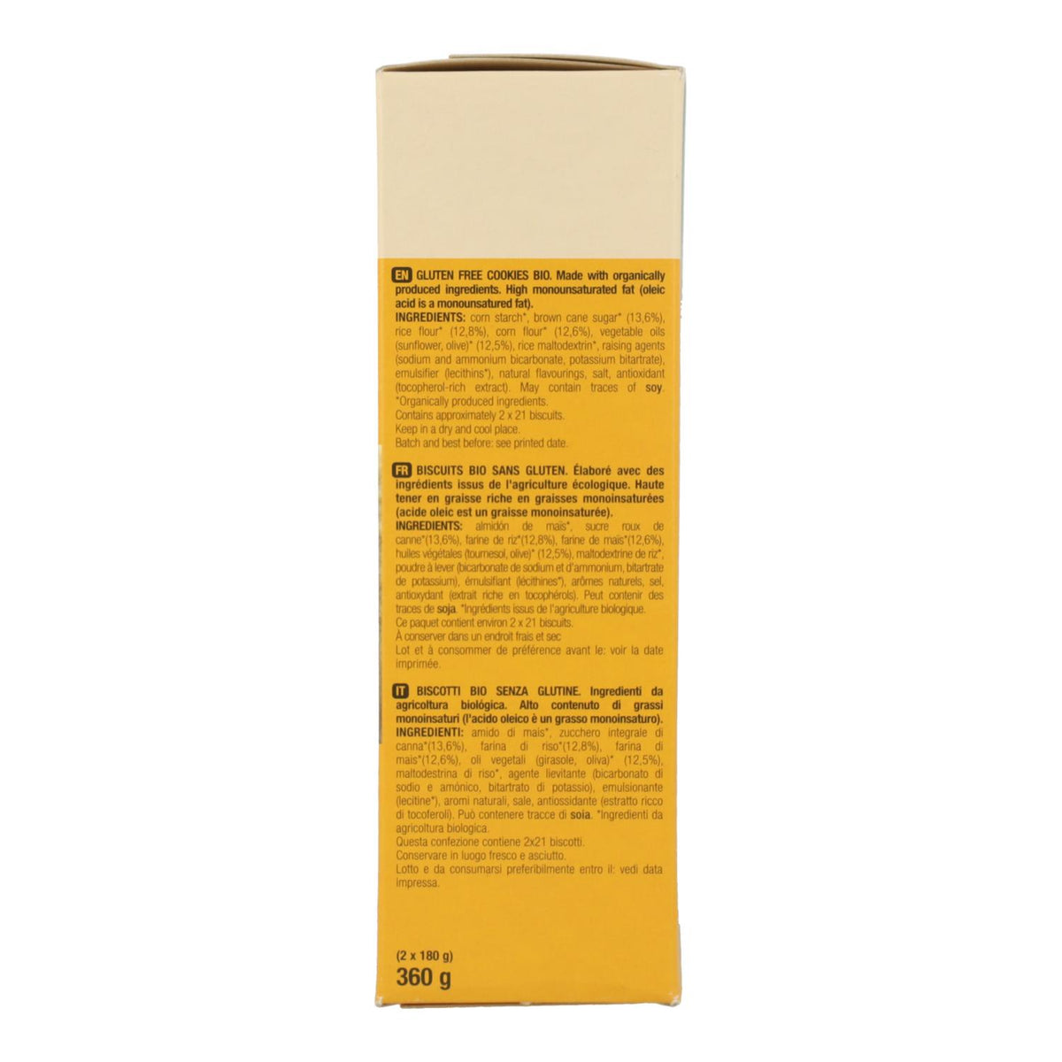 Bolachas Bio Sem Glúten 2P Santiveri 360 g