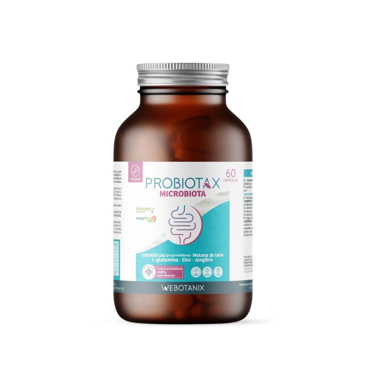 Probiotax Microbiota (probióticos + prebióticos) WEBOTANIX 60 cápsulas