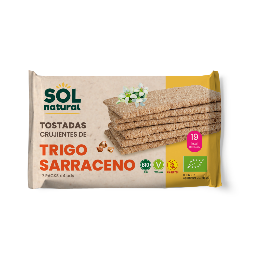Tosta de trigo sarraceno biológico Sol Natural 140g