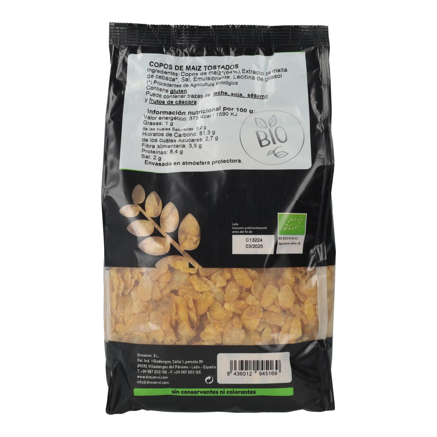 Flocos de milho biológico Ecosana 320 g