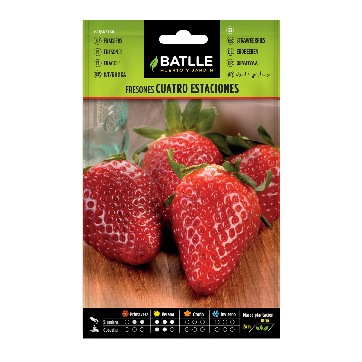 Sementes de Morango Batlle 4 Seasons