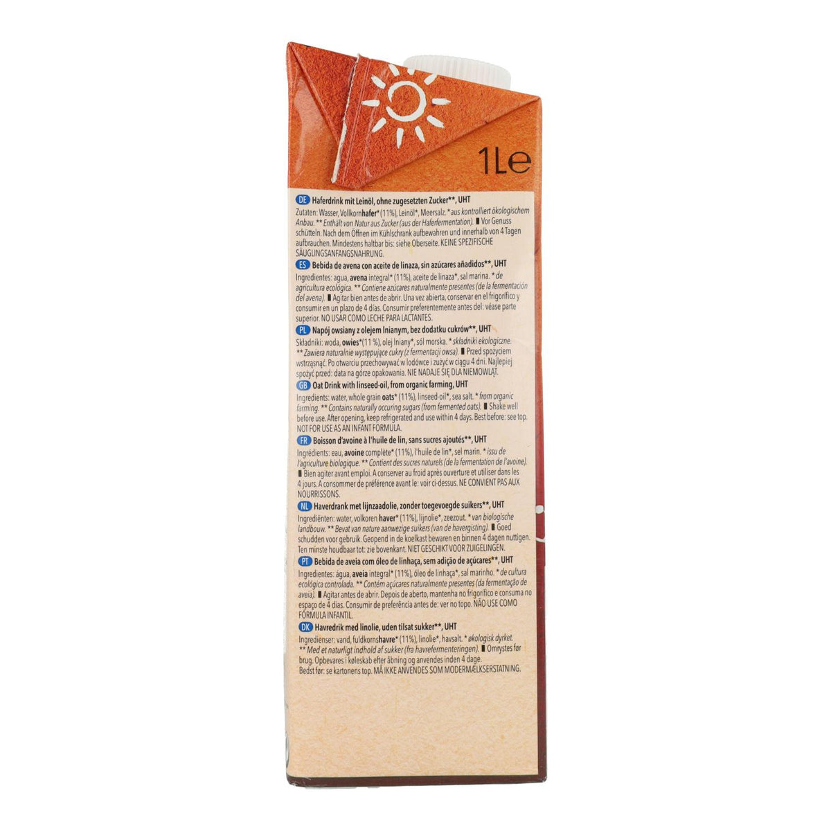 Bebida de Aveia com Ómega 3 BIO Natumi 1 L