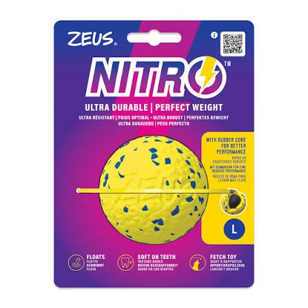 Zeus Nitro juguete para Perros Bola Lastrada Flotante M 16,3cm