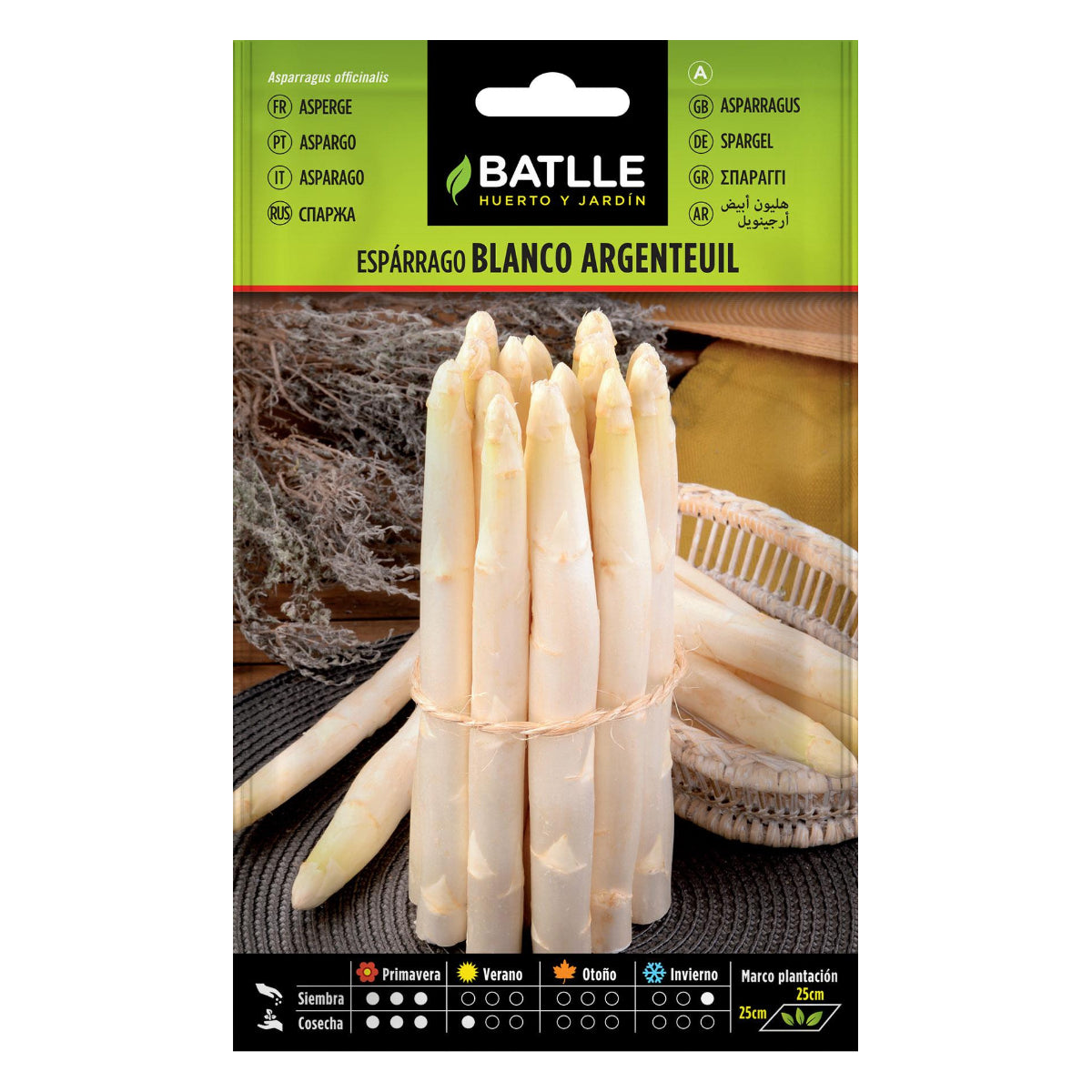 Sementes de espargos brancos Argenteuil Batlle