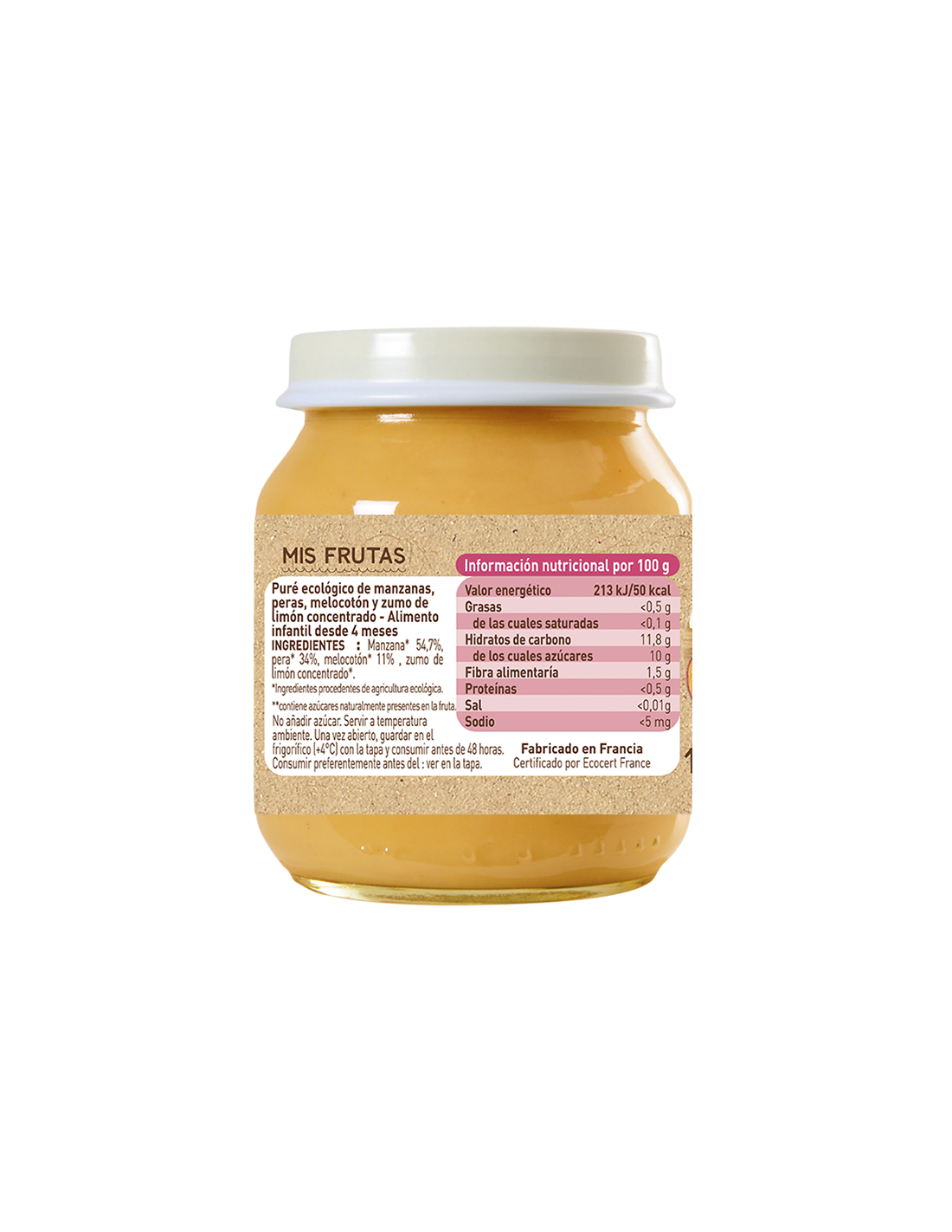 Frasco Delícia de Fruta Babybio 130g
